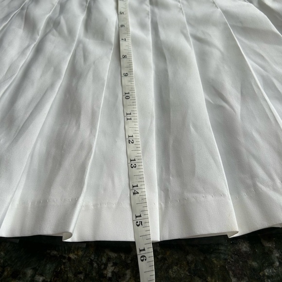 Prince White Pleated Tennis Skirt. Side buttons. Tennis prep. Pickleball. Preppy - Picture 7 of 9